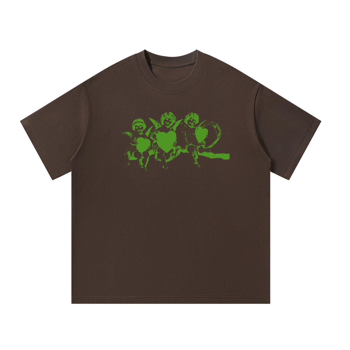 Cupido unisex oversized t-shirt, coffee brown