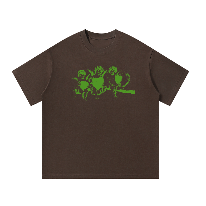 Cupido unisex oversized t-shirt, coffee brown