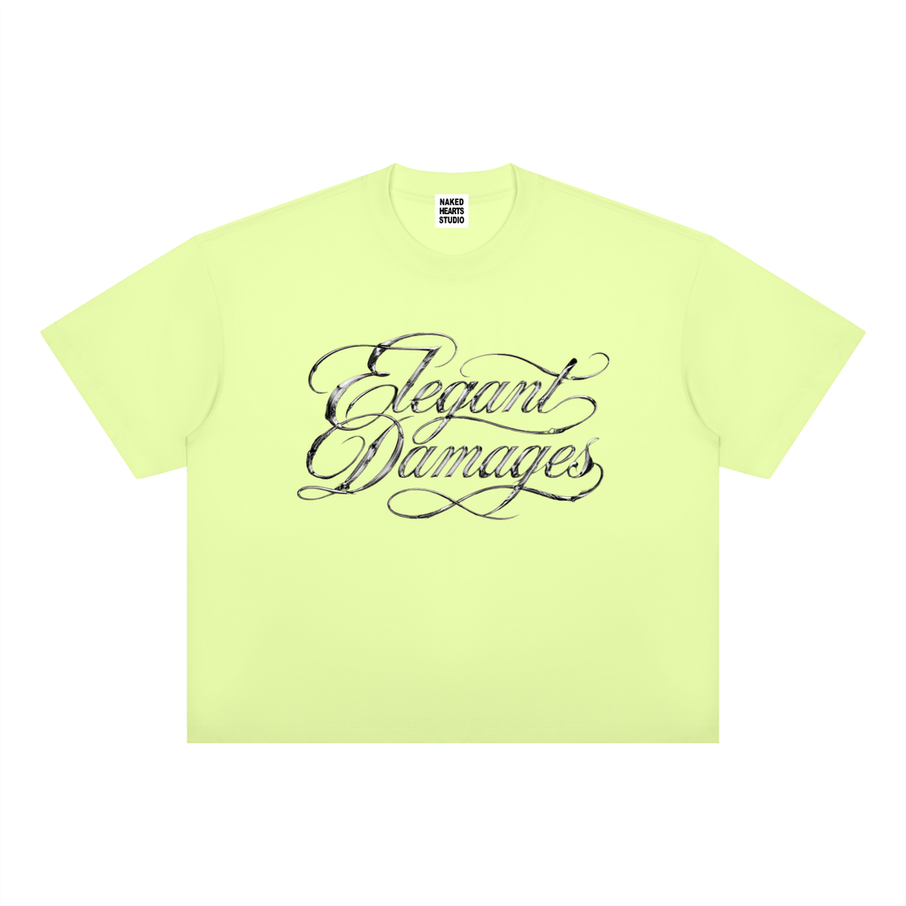 Elegant Damages t-shirt, lime green