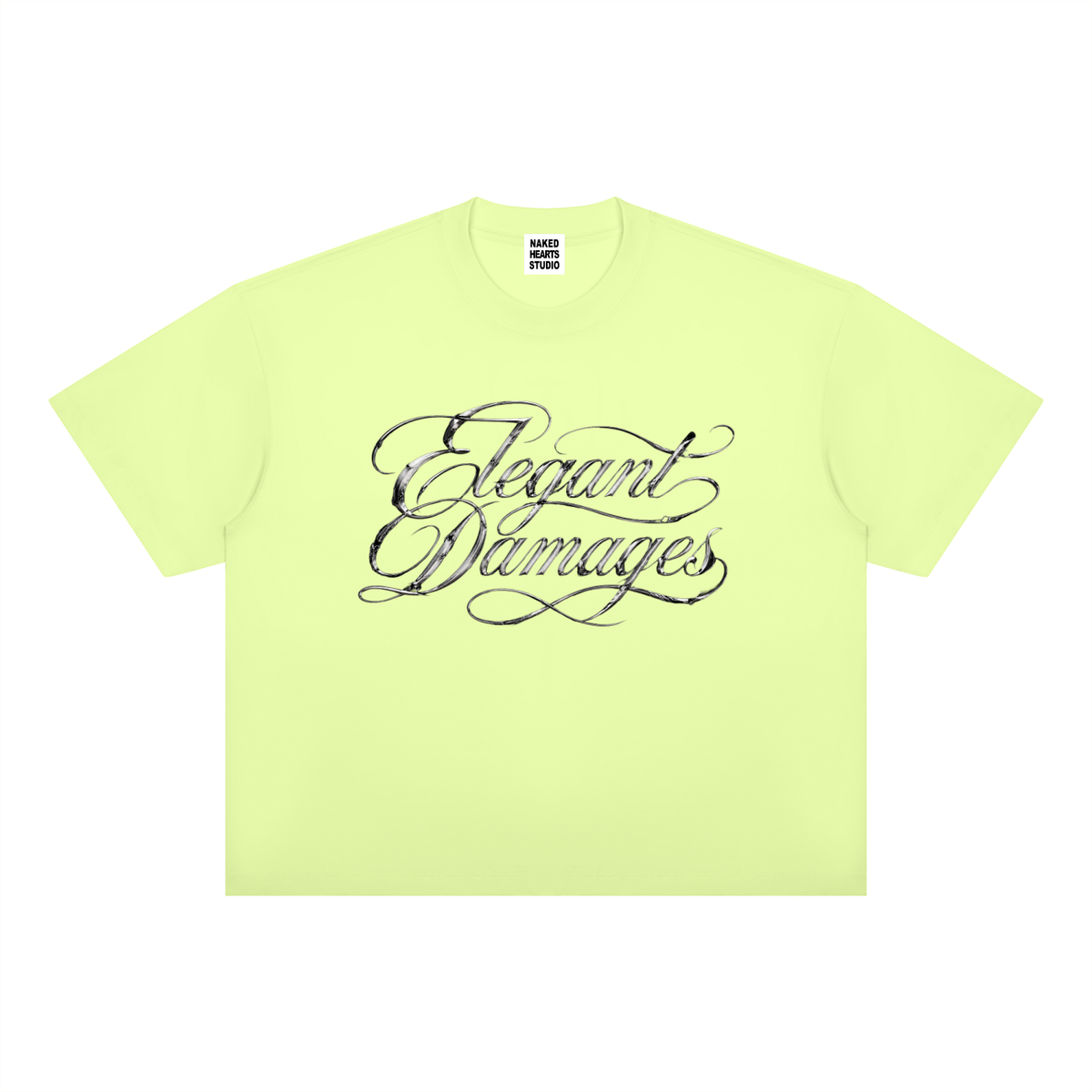 Elegant Damages t-shirt, lime green