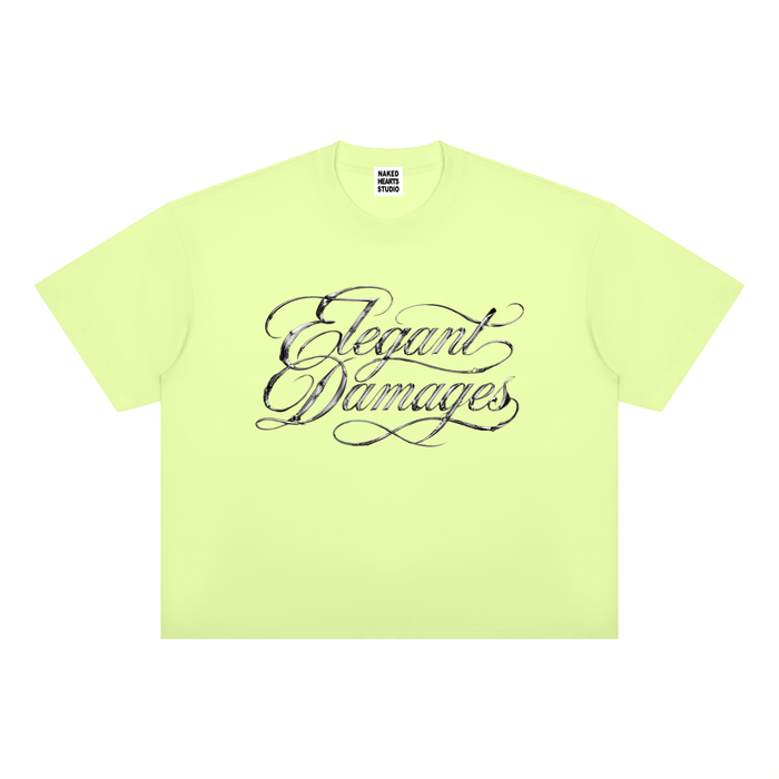 Elegant Damages t-shirt, lime green