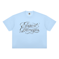 Elegant Damages t-shirt, sky blue