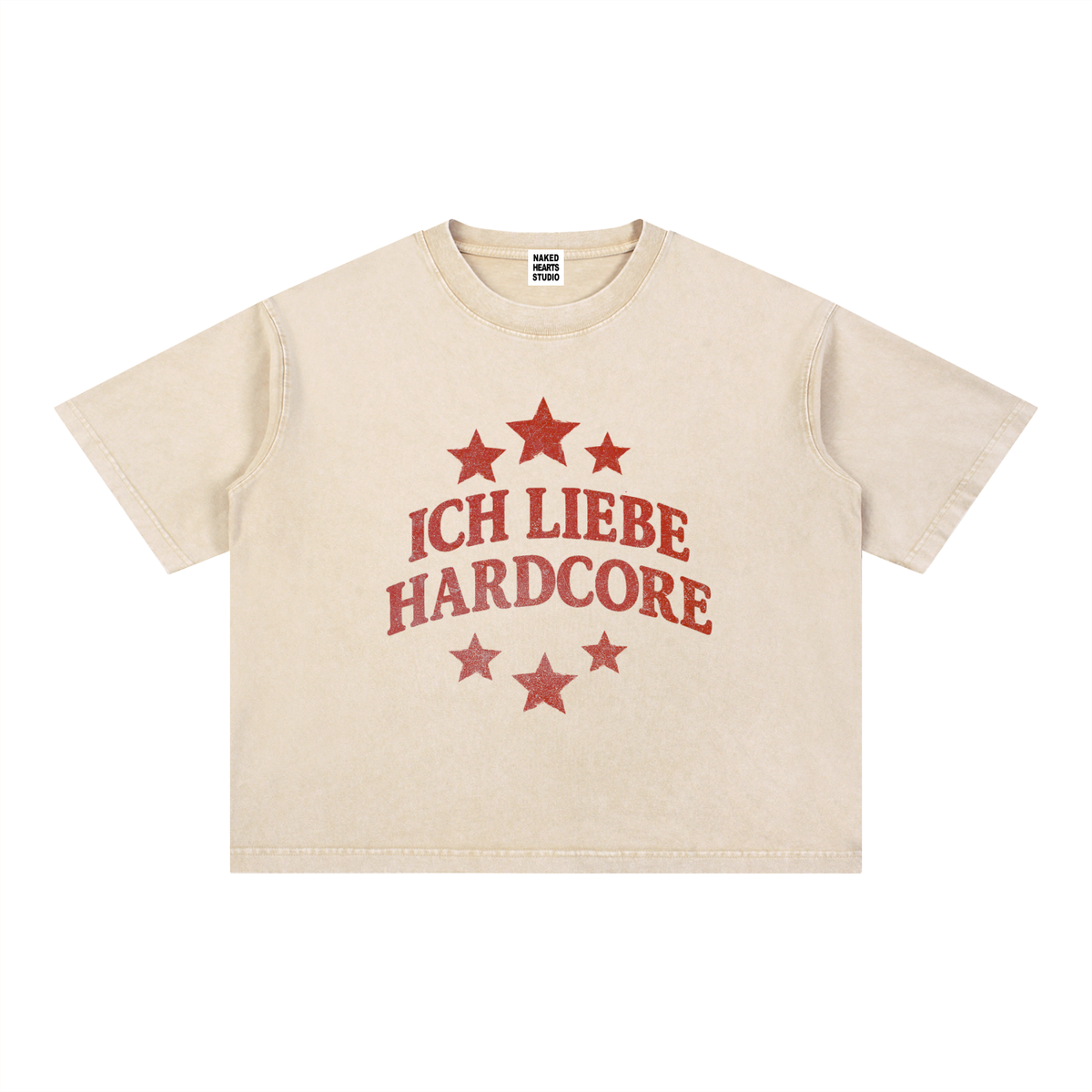 Ich Liebe Hardcore t-shirt, beige