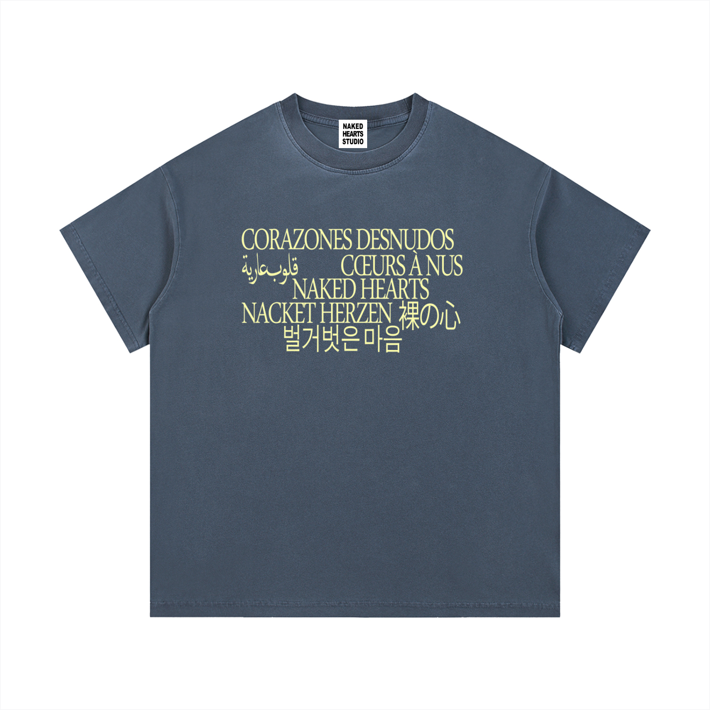 Language of Love t-shirt, gray blue