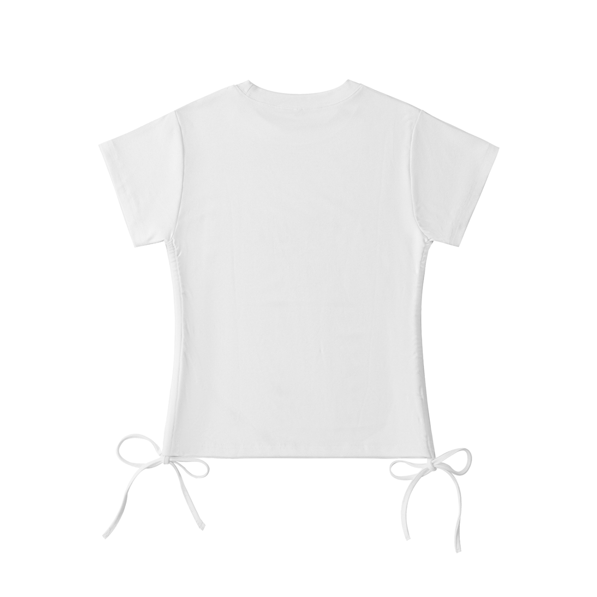 Lick my wounds stringed top, white and light gray colorways