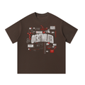 Overstimulated unisex oversized t-shirt, coffee brown