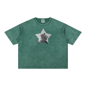 Pop Star t-shirt, blackish green wash