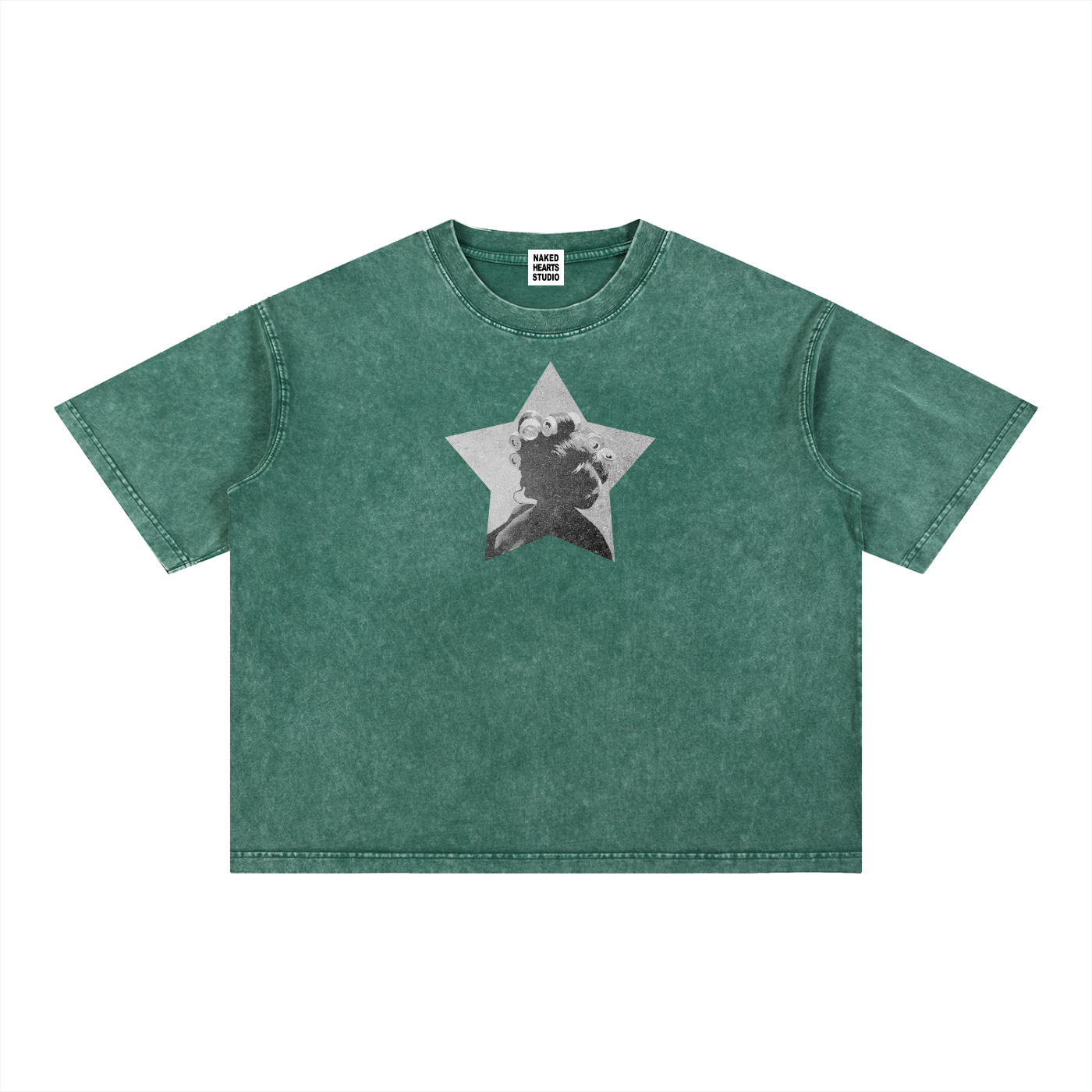 Pop Star t-shirt, blackish green wash