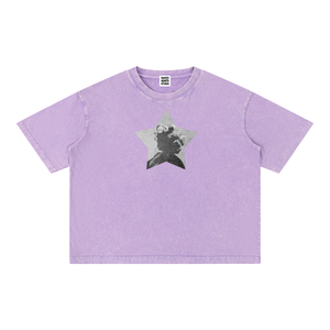 Pop Star t-shirt, purple wash