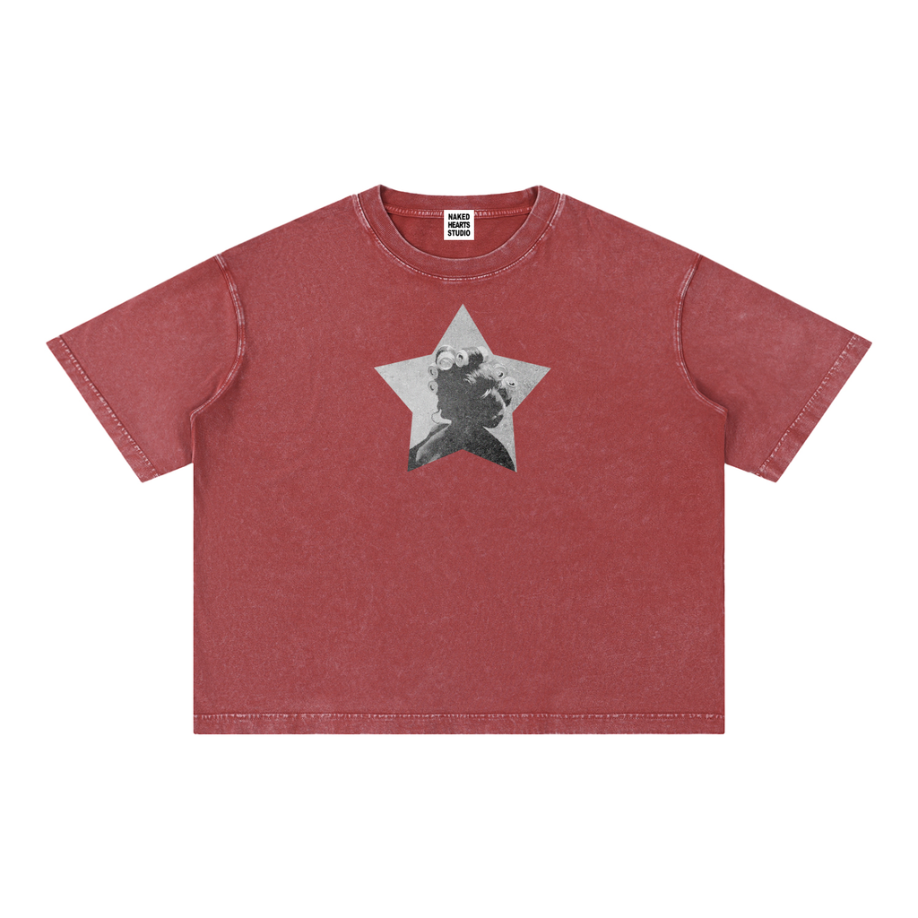 Pop Star t-shirt, red wash