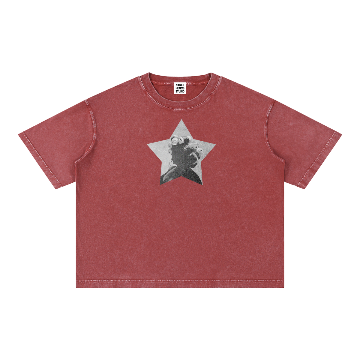 Pop Star t-shirt, red wash
