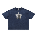 Pop Star t-shirt, royal blue wash