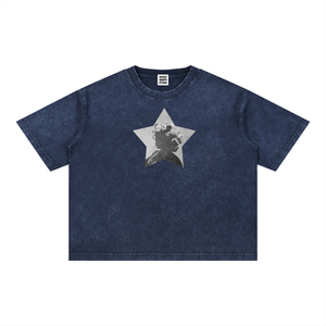 Pop Star t-shirt, royal blue wash