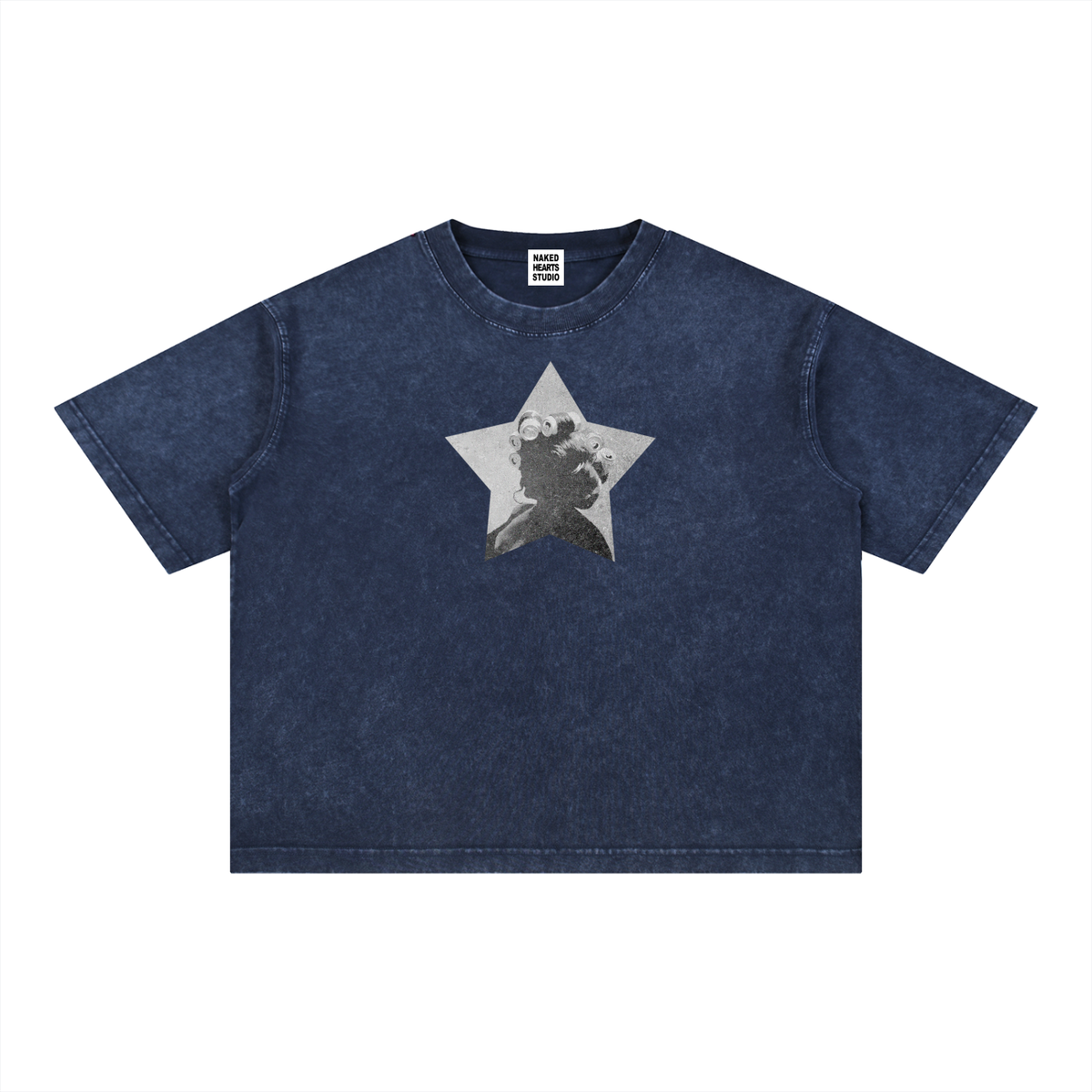 Pop Star t-shirt, royal blue wash