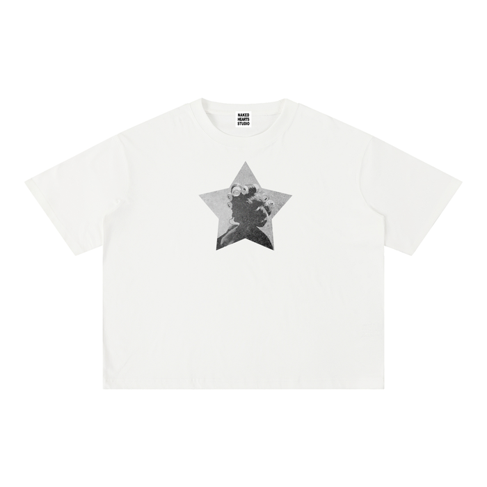 Pop Star t-shirt, white wash