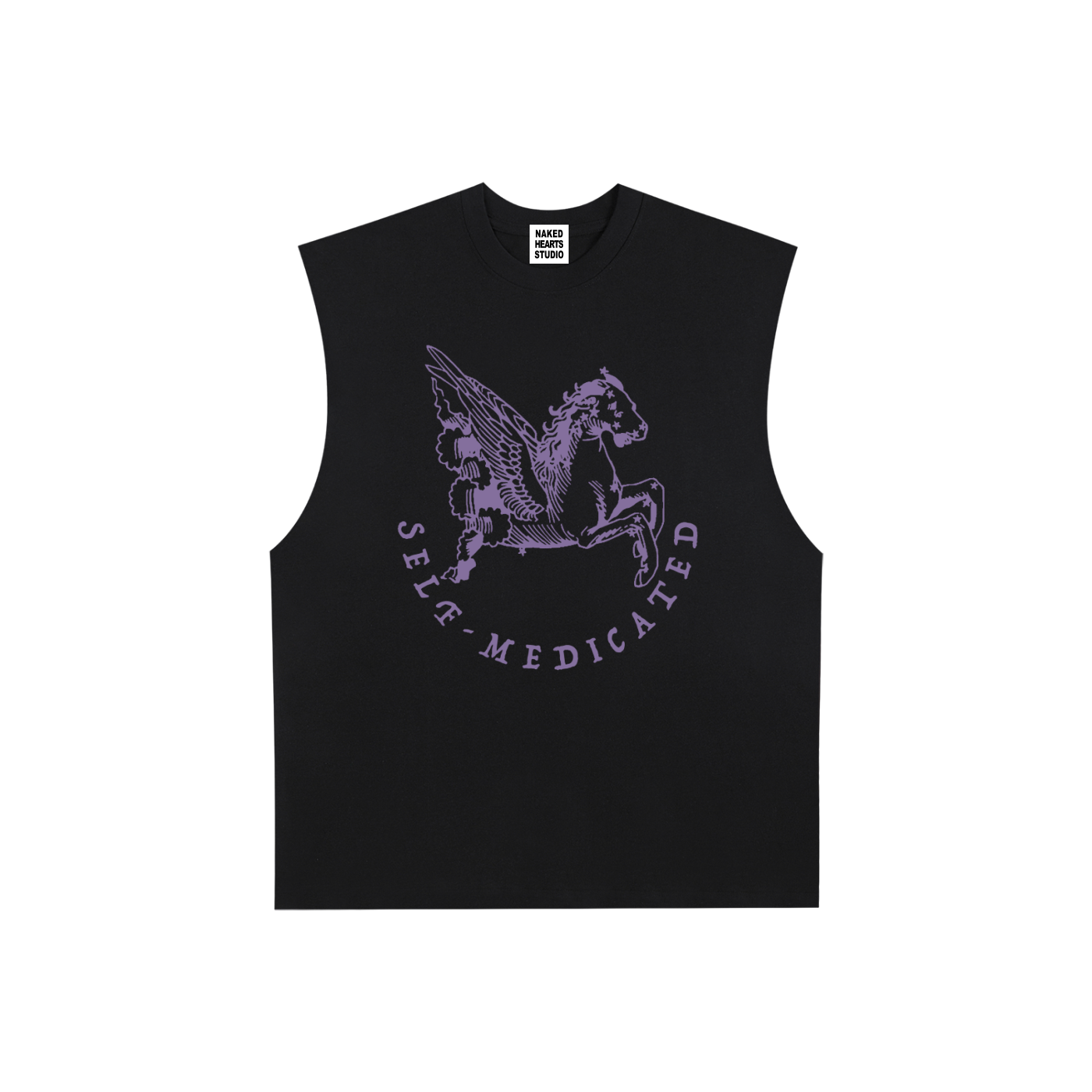 Self-Medicate tank top, black
