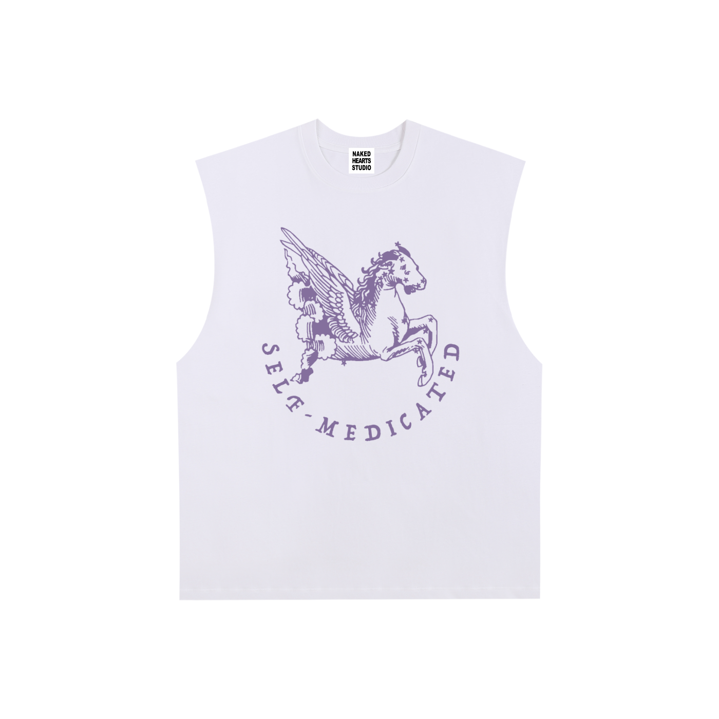 Self-Medicate tank top, white