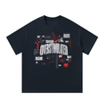 Unisex oversized t-shirt, navy blue