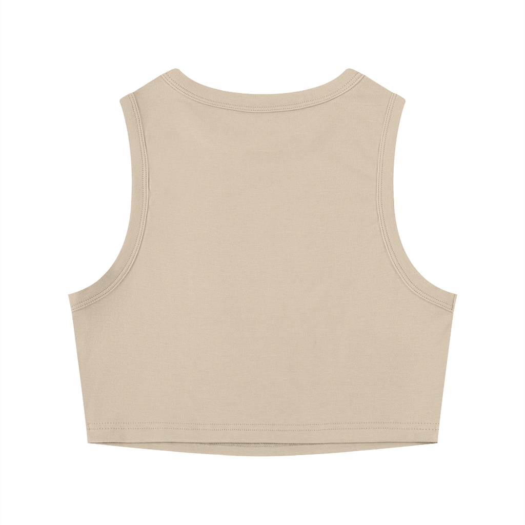 ZUU ZEXY bodycon crop top, khaki and white colorways
